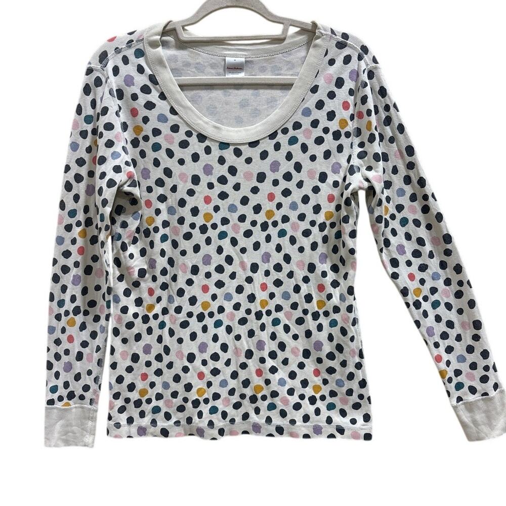 Hanna Andersson Organic Cotton Polka Dot Long Sleeve Tee Women’s Medium